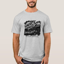 Manar Woodblock Logotyp T-Shirt - Grått