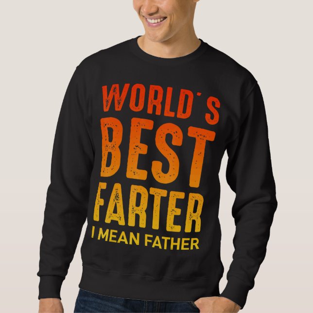 Manar World Best Farter Far Day Quote som säger 3 Lång Ärmad Tröja (Framsida)