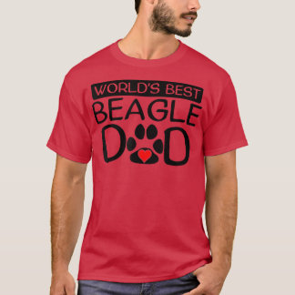 Manar World's Best Beagle Pappa Hundägare Paw Prin T Shirt