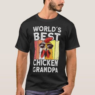 Manar Worlds Best Chicken Grandpa Farmer Tupp H T Shirt