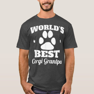 Manar Worlds Best Corgi Grandpa Hund älskare T Shirt