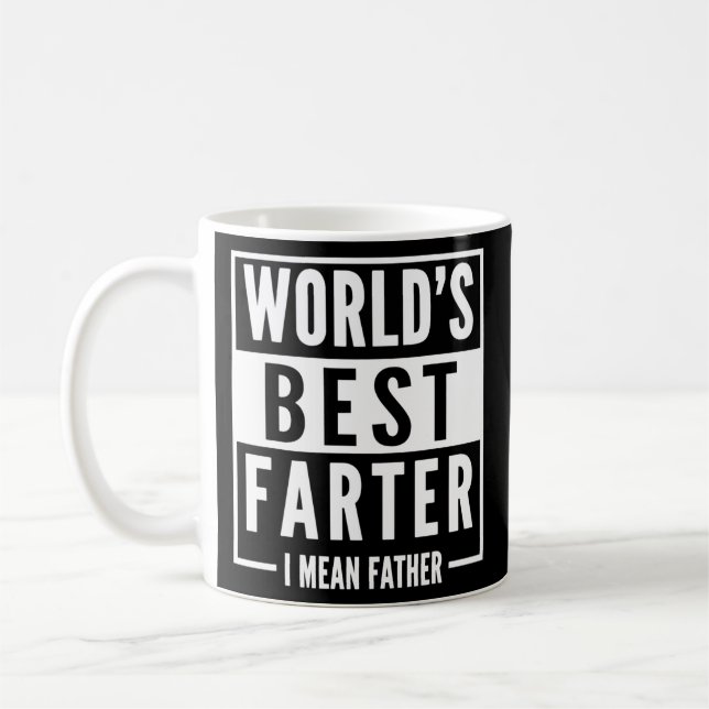 Manar World's Best Farter I Elak Far Far Kaffemugg (Vänster)