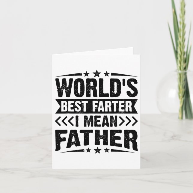 Manar Worlds Best Farter I Elaket Far Fars dag Kort (Framsida)