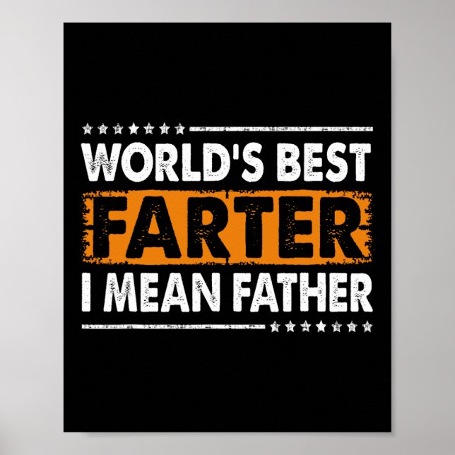 Manar Worlds Best Farter I Elaket Far Fars dag Poster (Framsidan)