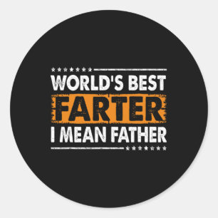 Manar Worlds Best Farter I Elaket Far Fars dag Runt Klistermärke