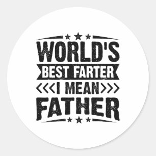 Manar Worlds Best Farter I Elaket Far Fars dag Runt Klistermärke