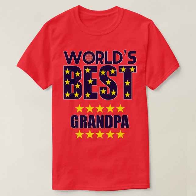 Manar Worlds Best Grandpa Funny Grandfather Humor  T Shirt (Design framsida)