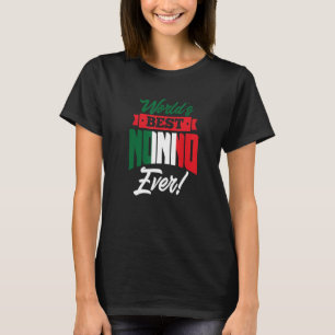 Manar World's Best Nonno Aldrig Italy Grandpa Ital T Shirt