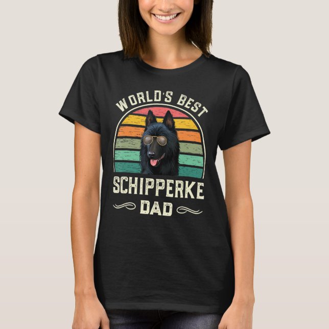 Manar Worlds Best Schipperke Pappa T Shirt (Framsida)