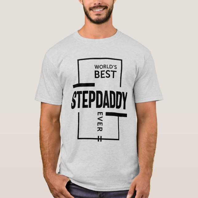 Manar World's Best Stepfather nånsin Gift T Shirt (Framsida)