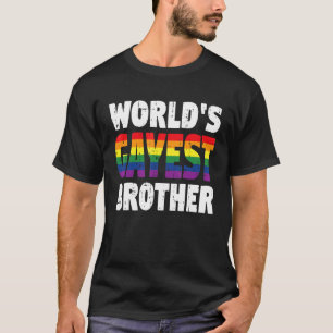Manar World's Gayest Brother Gay pride Rainbow Fla T Shirt