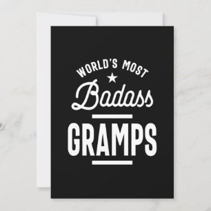 Manar World's Most Badass Gramps Grandpa Gift Inbjudningar