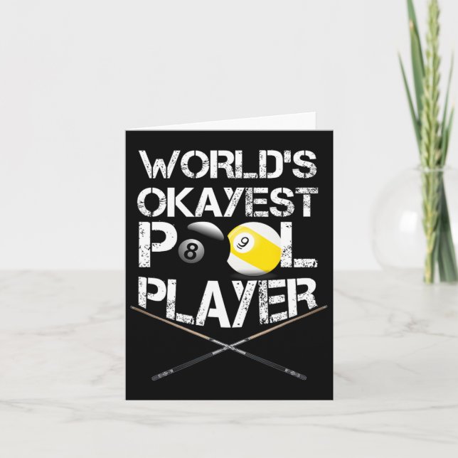 Manar Worlds Okayest Bassäng Player Funny Billiard Kort (Framsida)