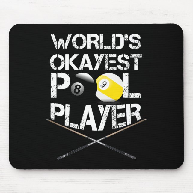 Manar Worlds Okayest Bassäng Player Funny Billiard Musmatta (Framsidan)