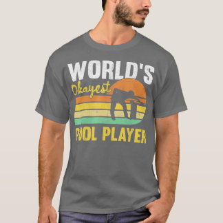 Manar Worlds Okayest Bassäng Player Retro Funny Bi T Shirt