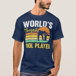 Manar Worlds Okayest Bassäng Player Retro Funny Bi T Shirt