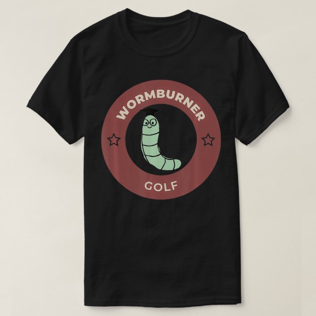 Manar Wormburner Golf Funny Golf T Shirt (Design framsida)