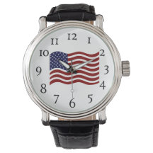 Manar Wrist Watch - Amerikanska Flagga