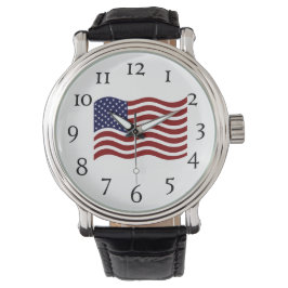 Manar Wrist Watch - Amerikanska Flagga Armbandsur