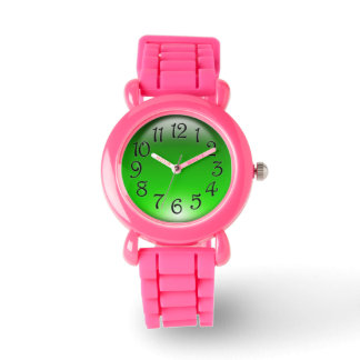 Manar Wristwatch-grönt-uppringningsplatta med rosa Armbandsur