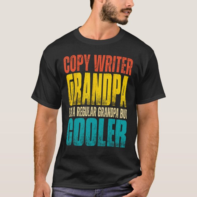 Manar Writer Grandpa som en vanlig morfar men C T Shirt (Framsida)