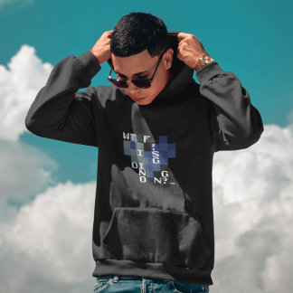Manar WTF håller på att använda pixelgrafik Hoodie