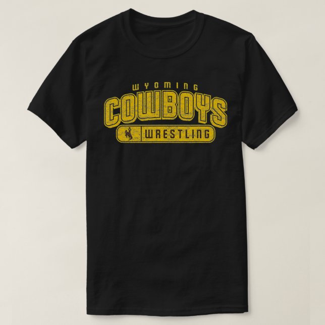 Manar Wyoming Cowboys Apparel Wrestling Pill  T Shirt (Design framsida)