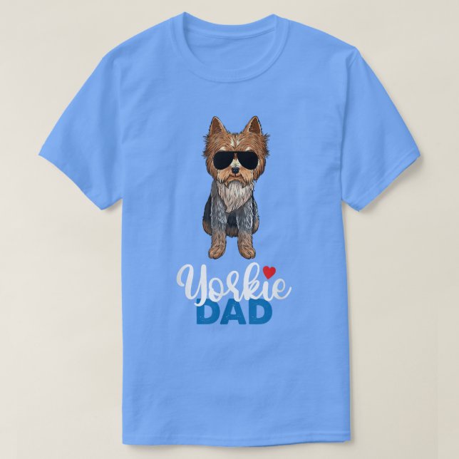 Manar Yorkshire Terrier Pappa Yorkie Pappa T Shirt (Design framsida)