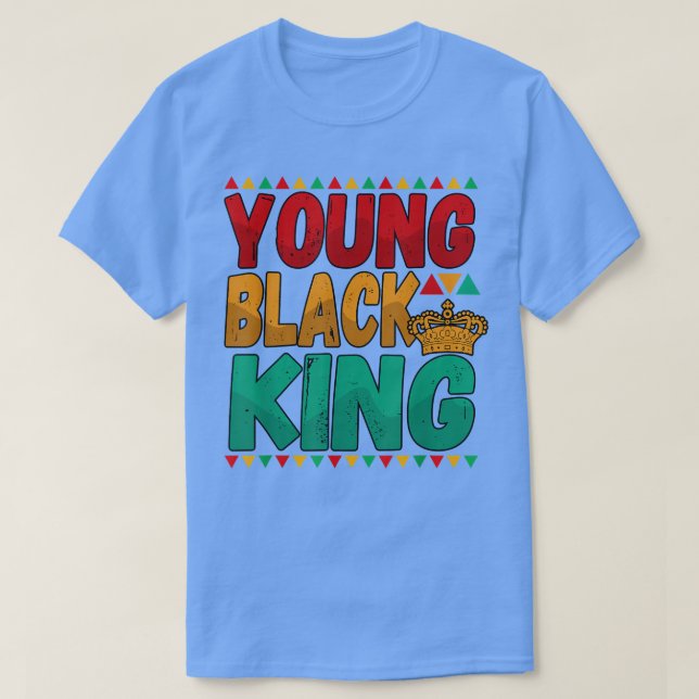 Manar Young Black Kung Afrika Junetelfte svarta hi T Shirt (Design framsida)