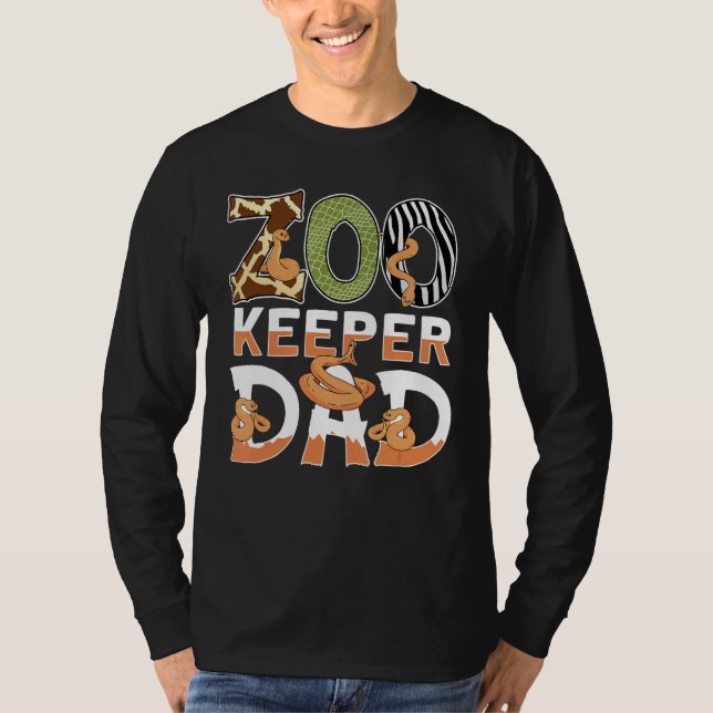 Manar Zookeeper Pappa Zoo Animal Zookeeper 3 T Shirt (Framsida)