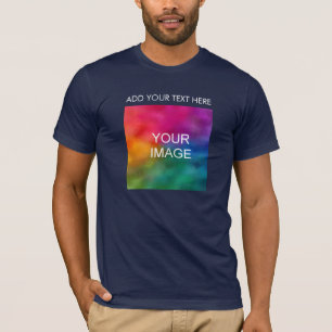 Manarna Foto för textrutan Front Print Add Your Lo T Shirt
