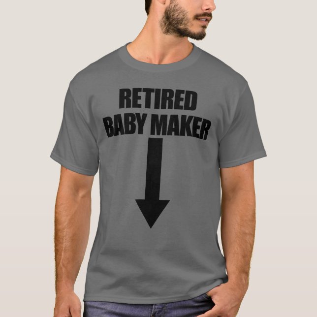 Manarna Vasectomy Gift med Baby Maker Arrow T Shirt (Framsida)