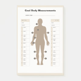Manarnas mätare för kroppsmätning - viktminskning post-it block