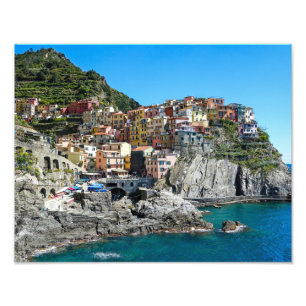 Manarola Cinque Terre, italien - fototryck