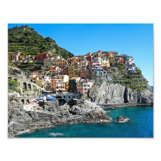 Manarola, Cinque Terre, Italien - Fotoutskrift Fototryck (Framsidan)