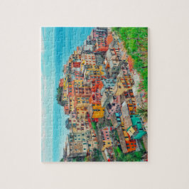 Manarola Cinque Terre Italien Kusten Painting Pussel