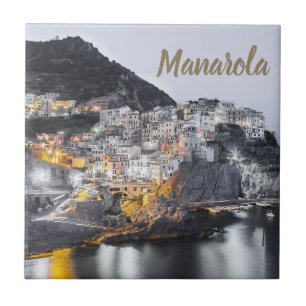 Manarola Cinque Terre Liguria Italien Fine Art-gåv Kakelplatta