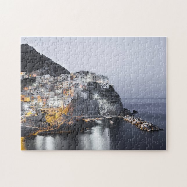 Manarola Cinque Terre Liguria Italien Fine Art-gåv Pussel (Horisontell)