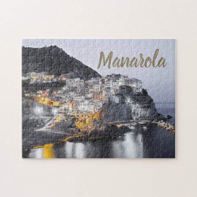 Manarola Cinque Terre Liguria Italien Fine Art-gåv Pussel (Horisontell)