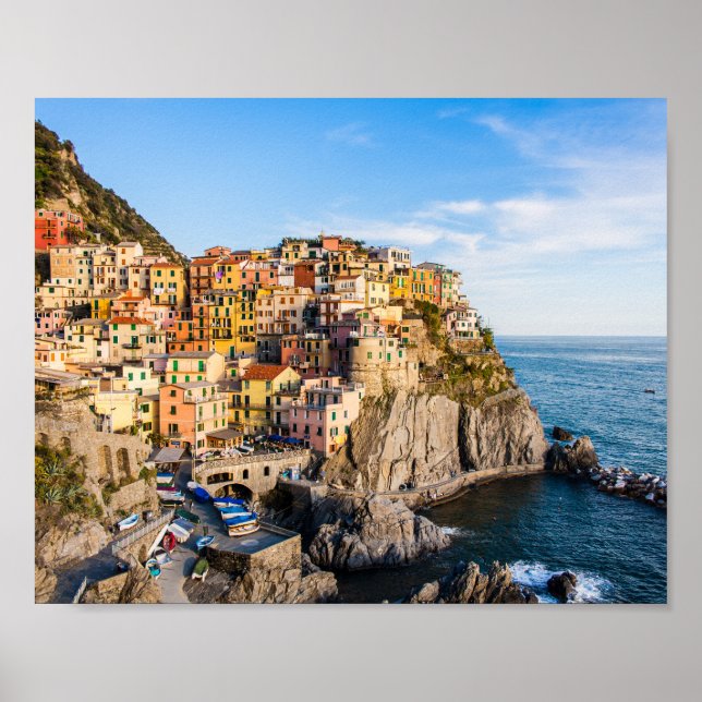 Manarola, Cinque Terre, Liguria, Italien Poster (Framsidan)