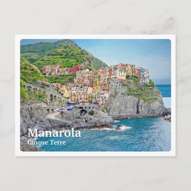 MANAROLA - Cinque Terre - Liguria - panorama - Vykort (Framsida)