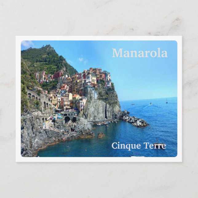 MANAROLA - Italien - Cinque Terre - PANORAMA Vykort (Framsida)