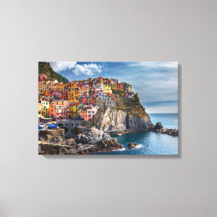 Manarola ItalyCliffside Houses Panorama Canvas ART