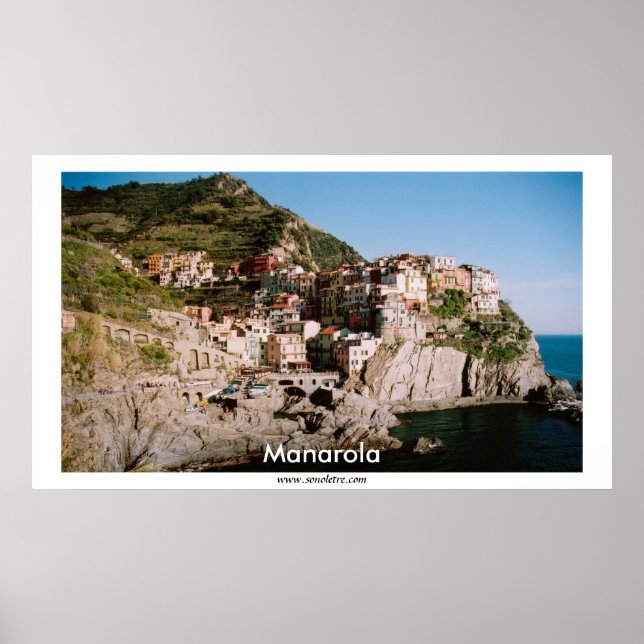 Manarola Panoramic View Poster (Framsidan)