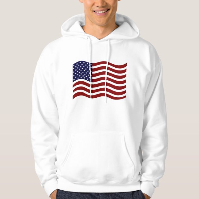 Manar's Basic Hoodie - American Flagga (Framsida)