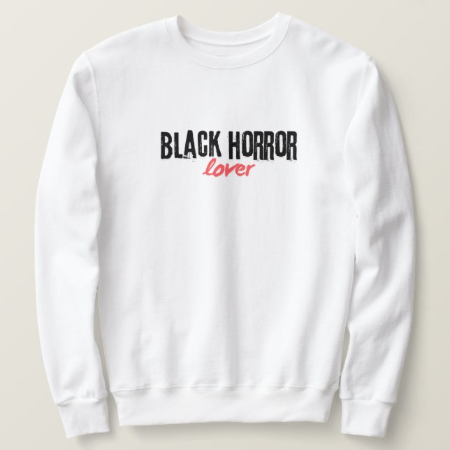 Manar's Black Horror Älskare Booktok Lång Ärmad Tröja (Design framsida)