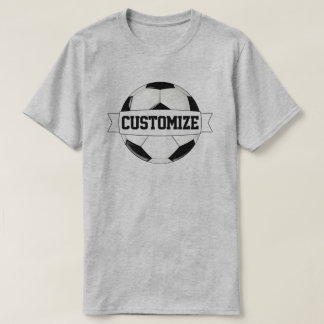 Manar's Black & White Soccer Ball Anpassningsbar T Shirt