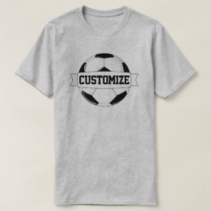 Manar's Black & White Soccer Ball Anpassningsbar T T Shirt