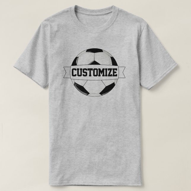 Manar's Black & White Soccer Ball Anpassningsbar T T Shirt (Design framsida)