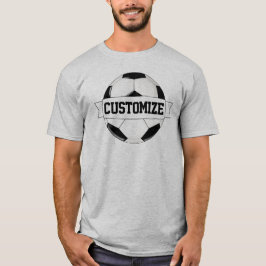 Manar's Black & White Soccer Ball Anpassningsbar T T Shirt